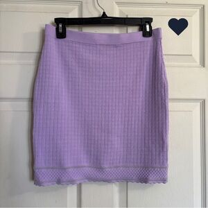 House of Harlow 1960 Lilac Knit Mini Skirt